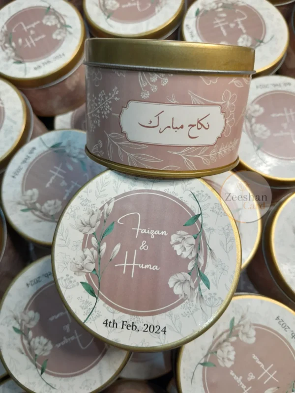 Brown Printed Tin Box