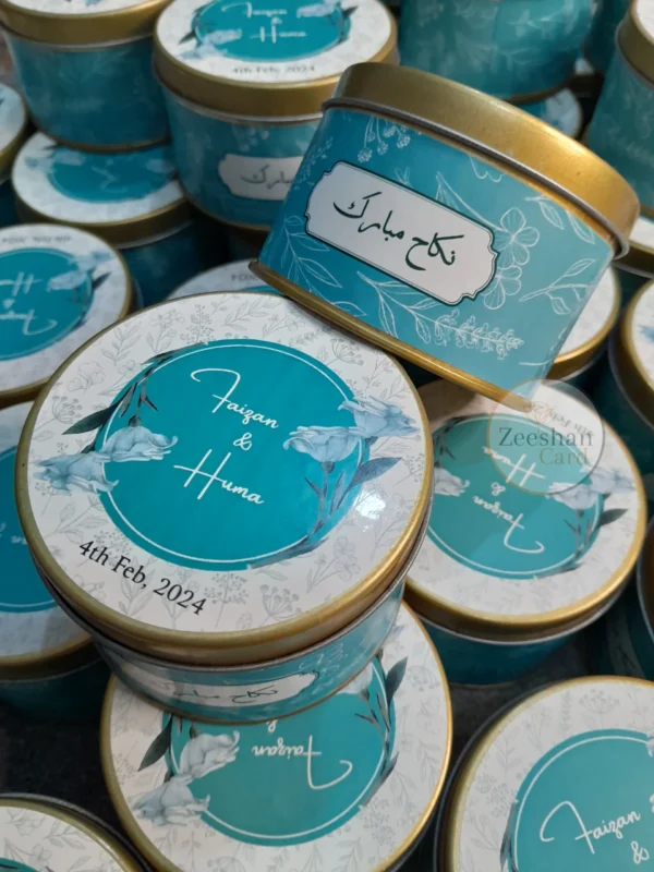 Blue Print Tin Box