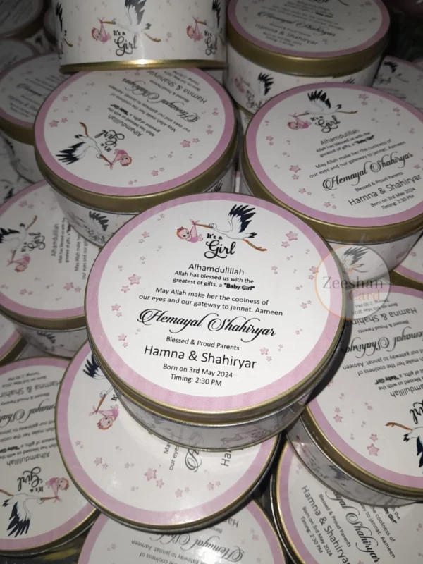 Baby Boby Announcement Tin Box - Image 3