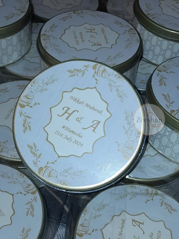 Round Golden Tin