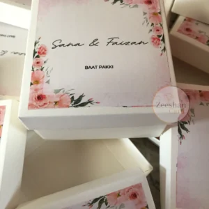 Peach Flower Box With Bow