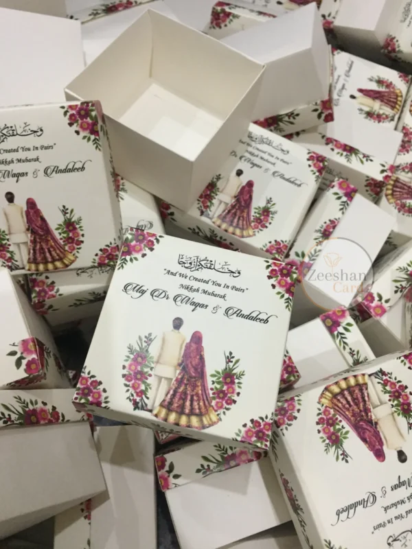 Floral Printed Design With Couple