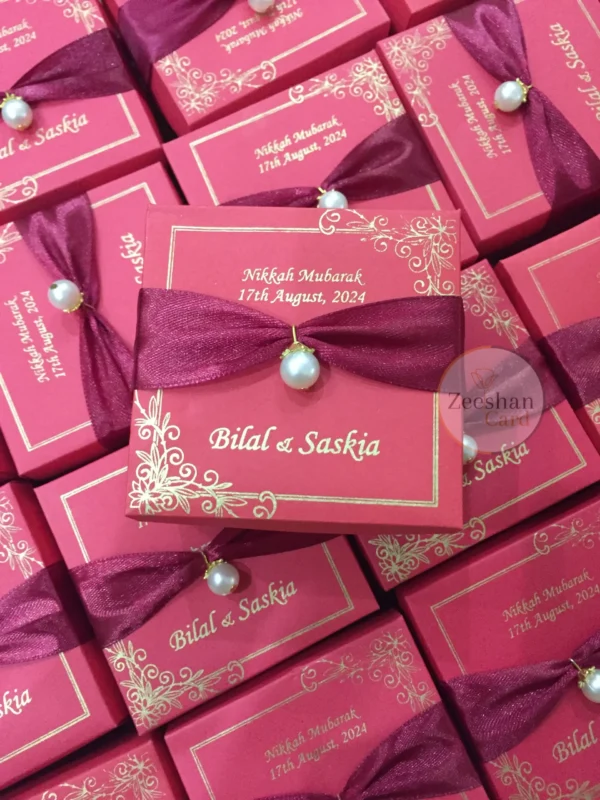 Red Box With Ribbon And Moti - Image 4