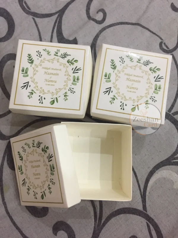 Green Flower Printed Bid Boxes Design - Image 3