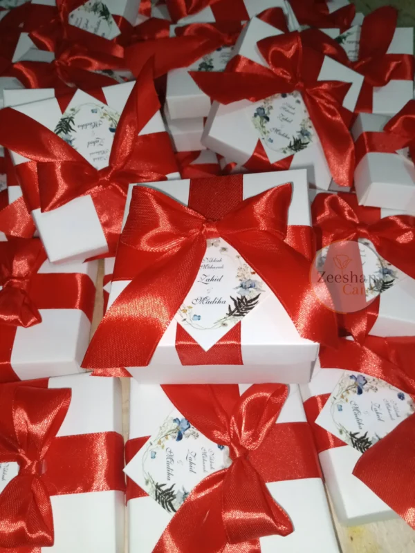 Red Bow Bid Box With Tag - Image 4