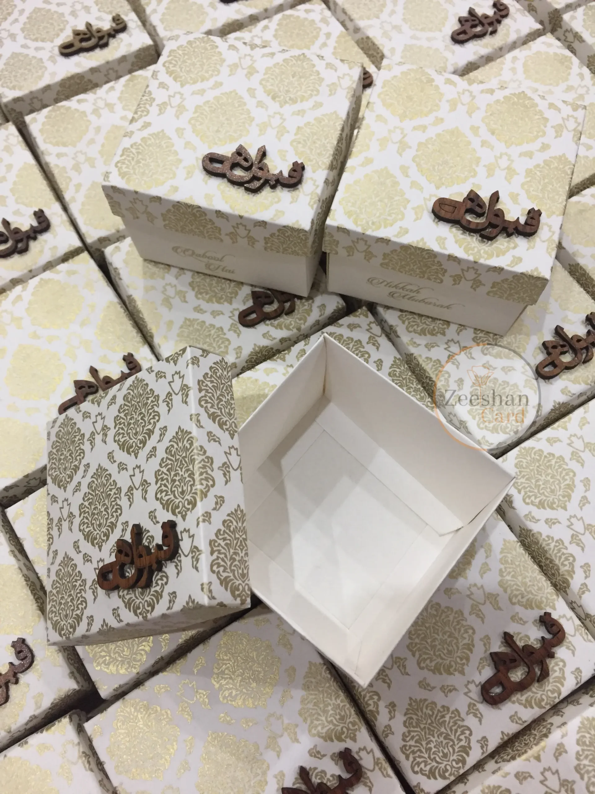 Printed Bid Boxes With Wooden Qabool Hy