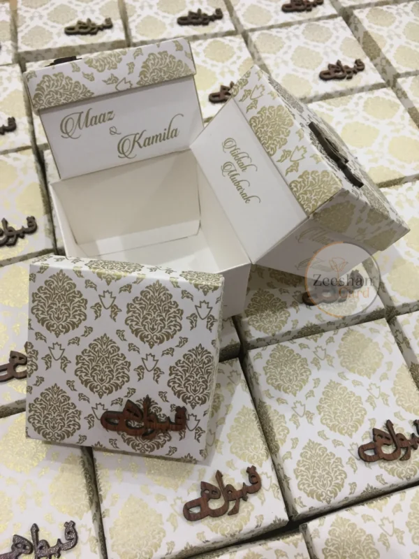 Printed Bid Boxes With Wooden Qabool Hy - Image 2