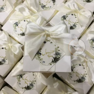 Off White Box With Bow And Tag