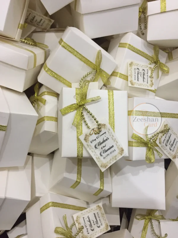 New Design Box With Zari Ribbon And Tag - Image 5