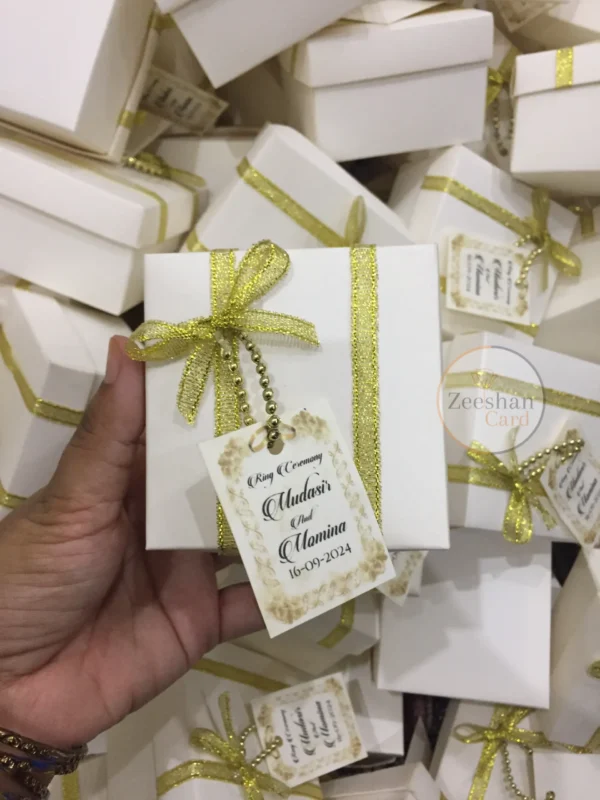 New Design Box With Zari Ribbon And Tag - Image 3