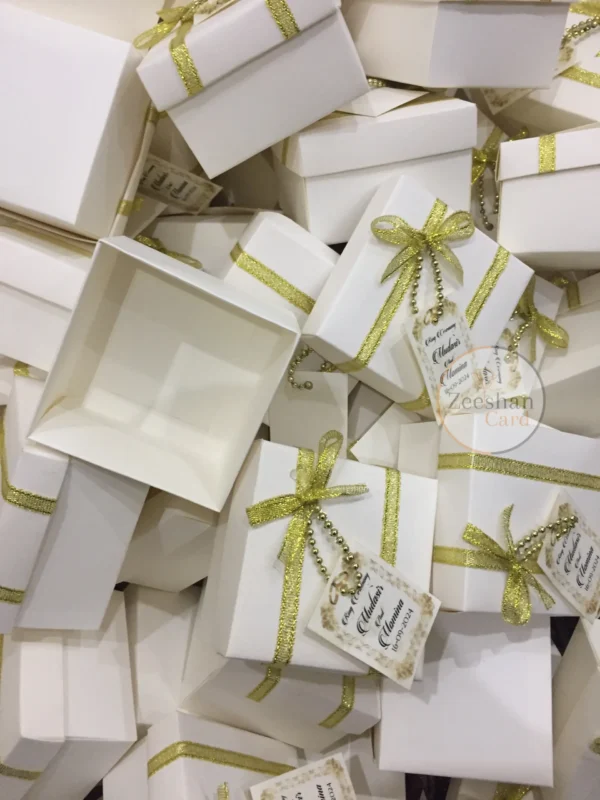 New Design Box With Zari Ribbon And Tag - Image 2
