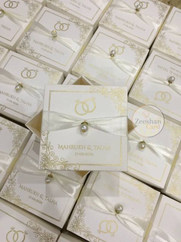 Ring Cermony Bid Box With Moti And Ribbon - Image 4