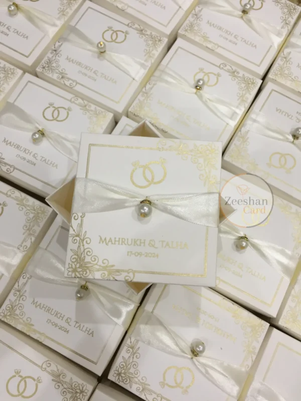 Ring Cermony Bid Box With Moti And Ribbon - Image 3
