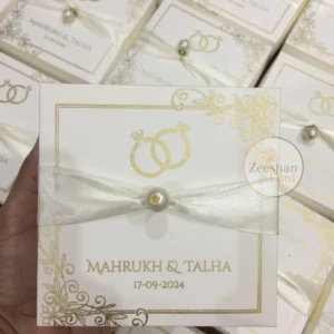 Ring Cermony Bid Box With Moti And Ribbon