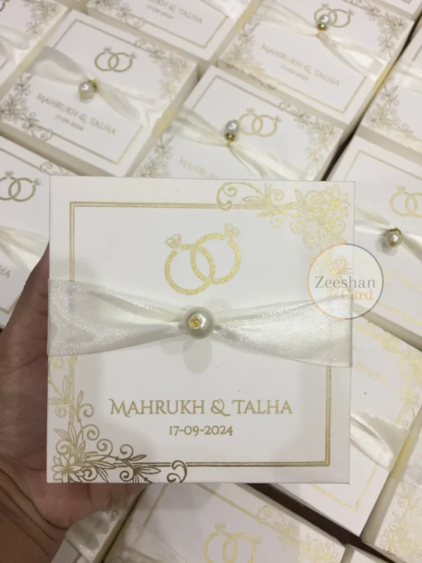 Ring Cermony Bid Box With Moti And Ribbon - Image 2