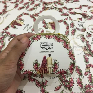Purse Bid Box Floral Printed Design With Couple
