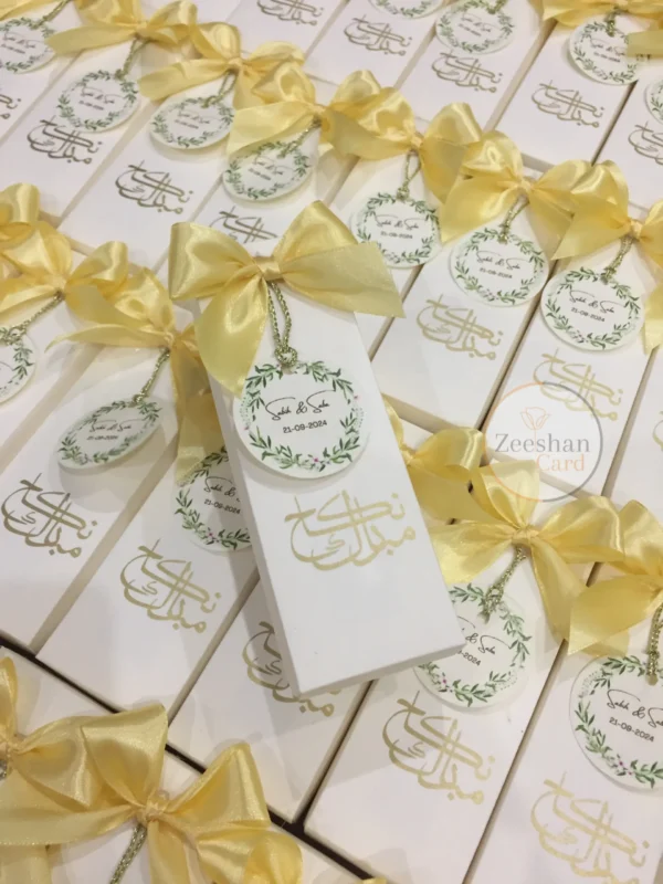 Nikah Mubarak Long Box With Bow And Green Tag - Image 5