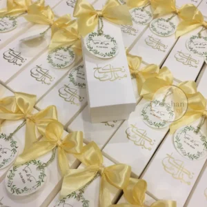 Nikah Mubarak Long Box With Bow And Green Tag