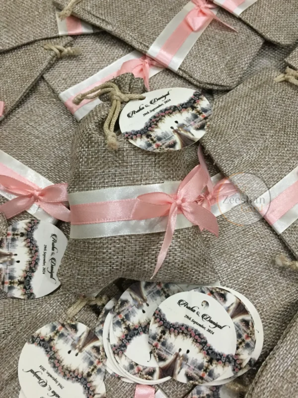 Jute Bid Punch With Bow And Tag - Image 6