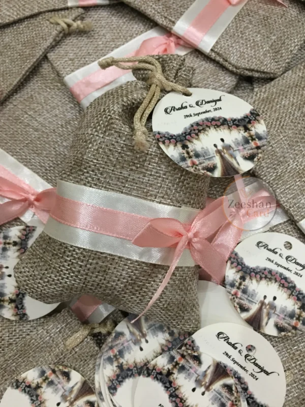 Jute Bid Punch With Bow And Tag - Image 3