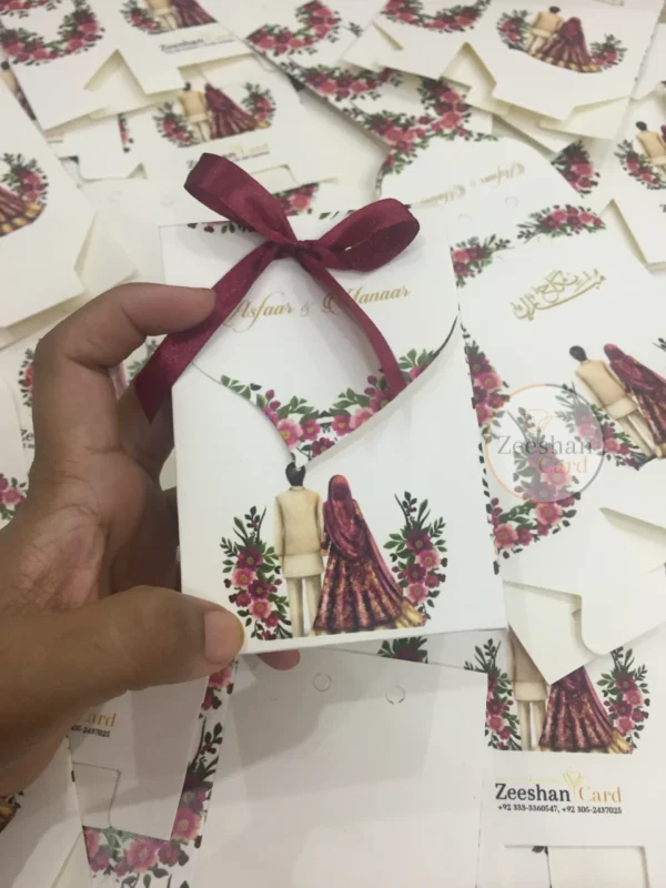 Flap Bid Box Floral Printed Design With Bow - Image 5