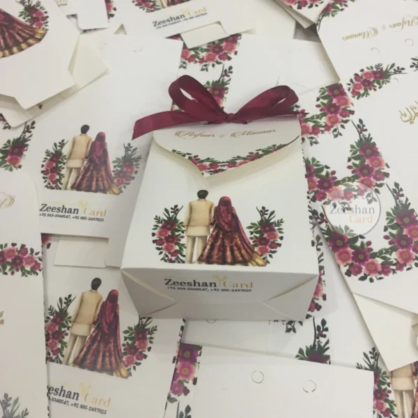 Flap Bid Box Floral Printed Design With Bow