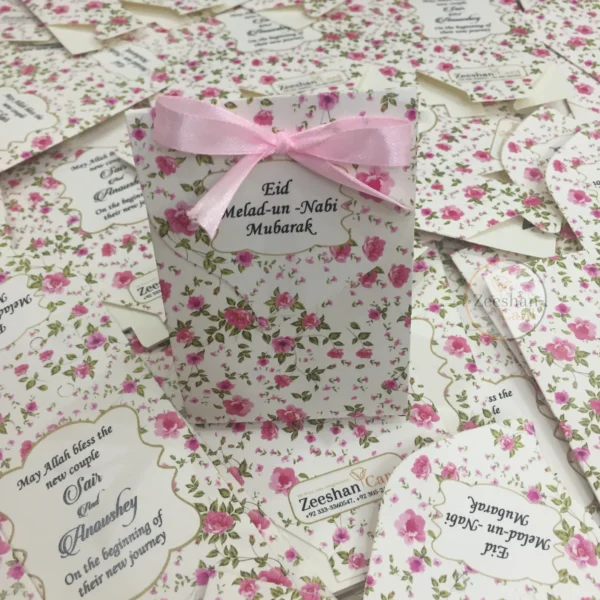 Pink Flower Printed Design With Bow - Image 4
