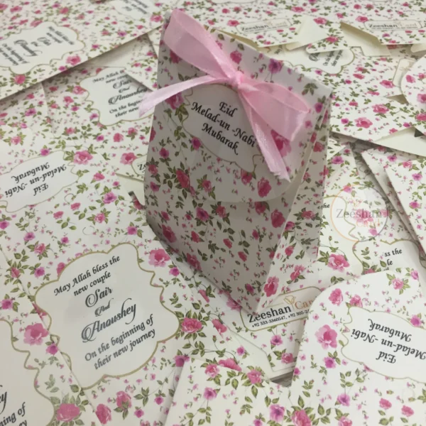 Pink Flower Printed Design With Bow - Image 3