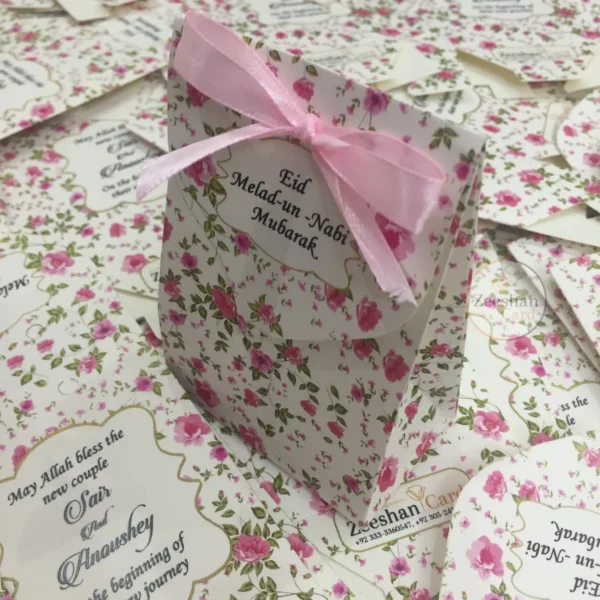 Pink Flower Printed Design With Bow - Image 2